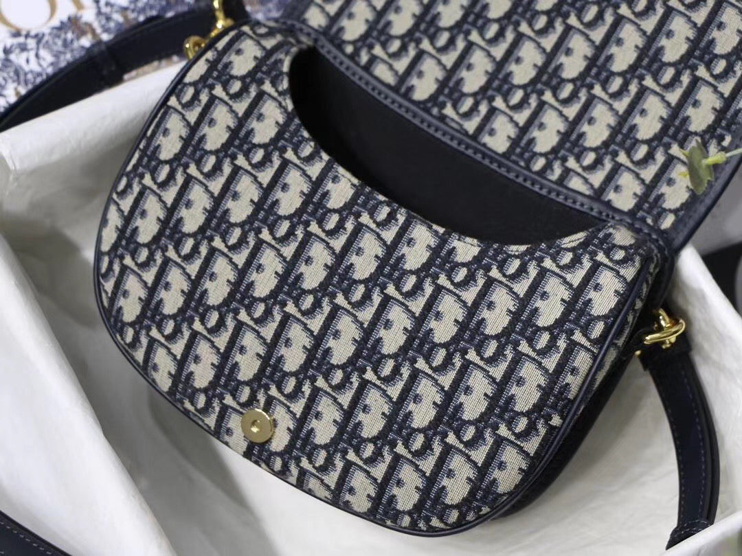 Dior Bobby Small Bag In Blue Dior Oblique Jacquard