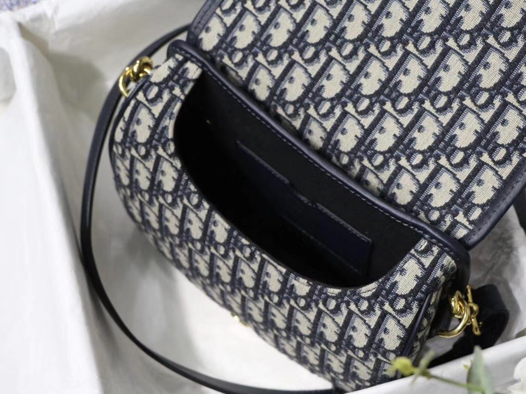 Dior Bobby Small Bag In Blue Dior Oblique Jacquard