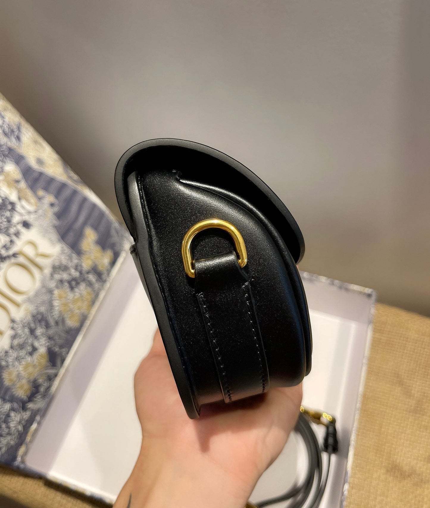 Dior Bobby East-West Bag In Black Box Calfskin