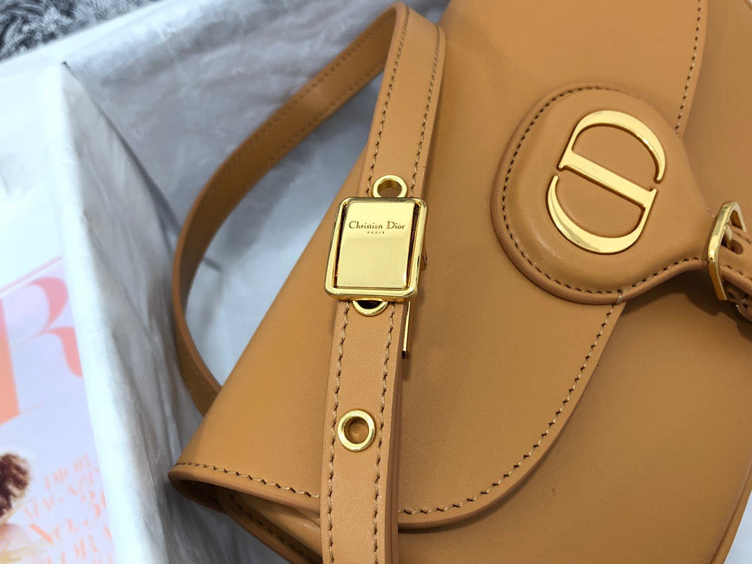 Dior Bobby East-West Bag In Gold Brown Box Calfskin