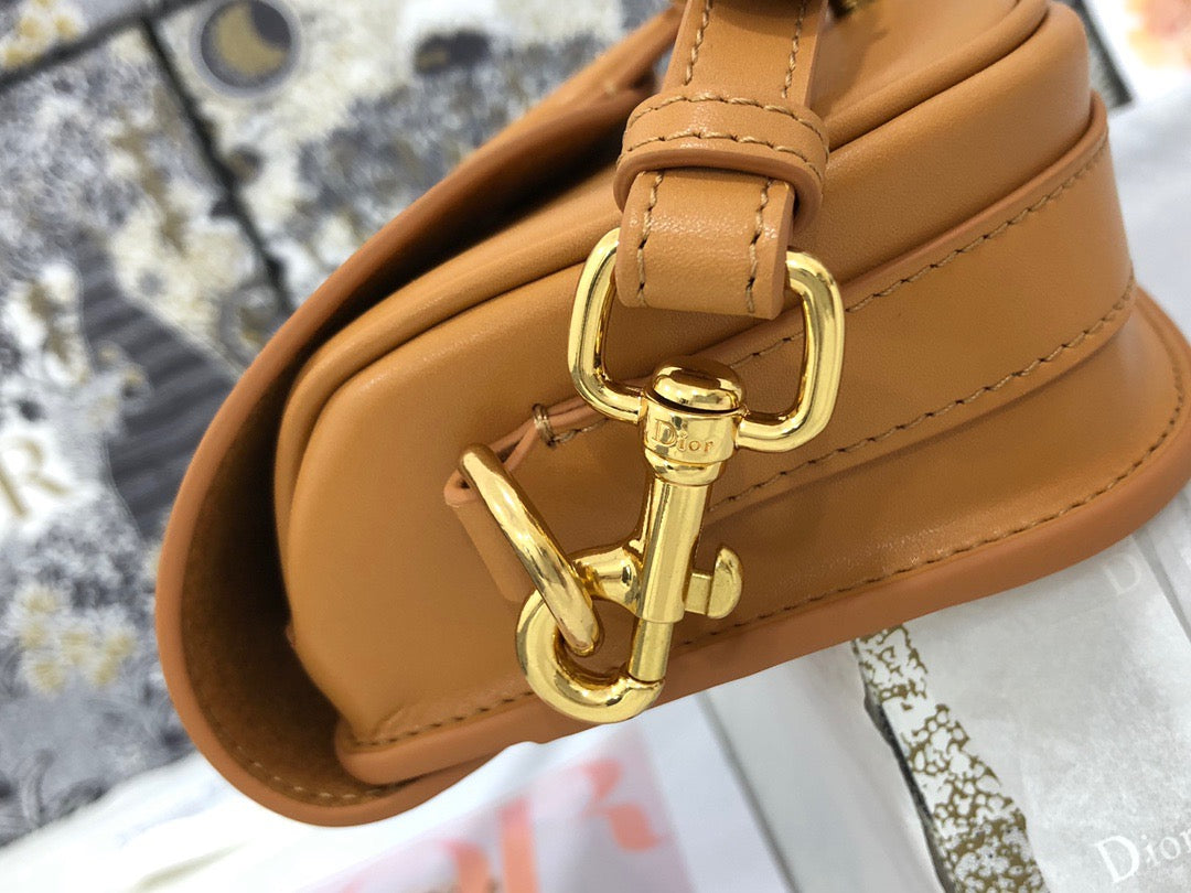 Dior Bobby East-West Bag In Gold Brown Box Calfskin