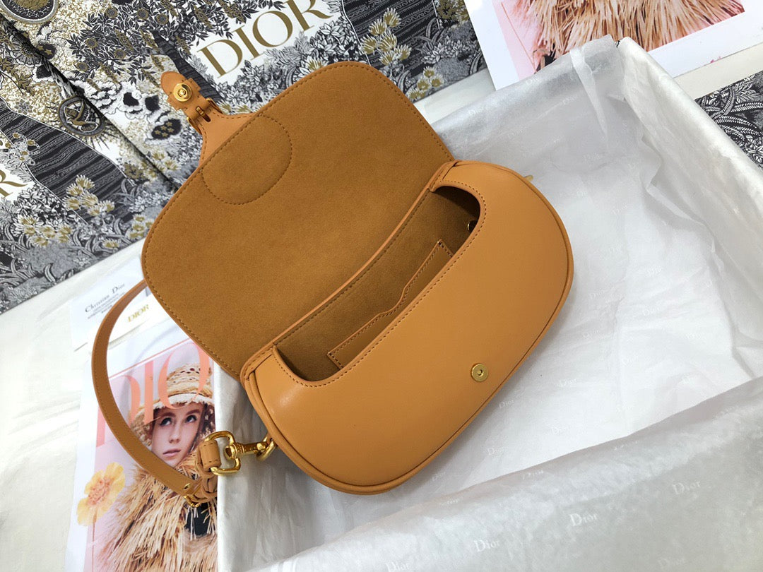 Dior Bobby East-West Bag In Gold Brown Box Calfskin