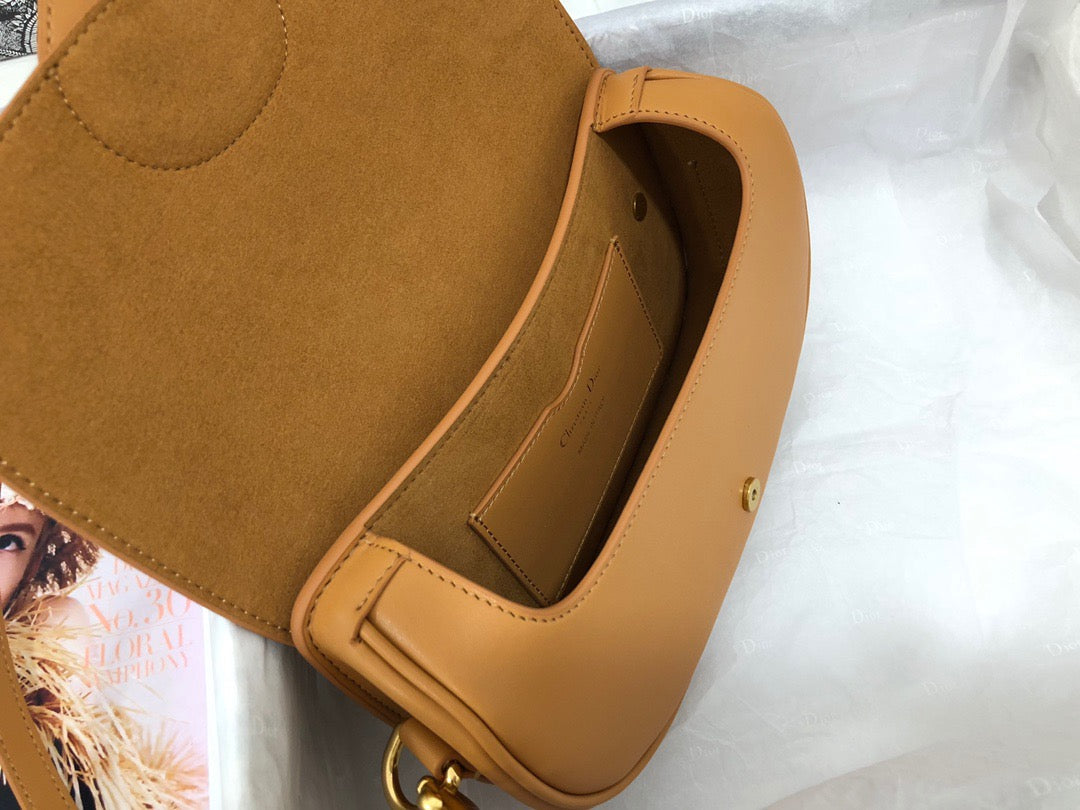 Dior Bobby East-West Bag In Gold Brown Box Calfskin