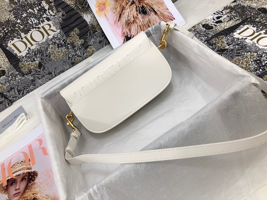 Dior Bobby East-West Bag In White Box Calfskin