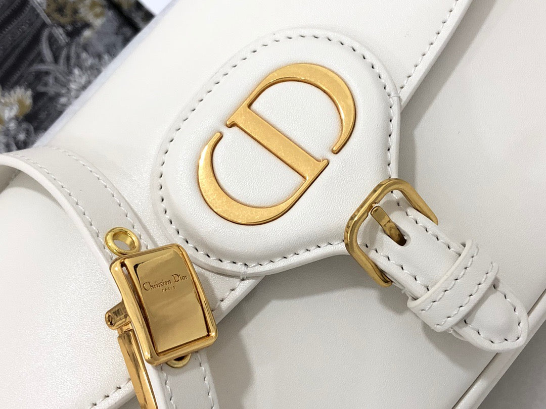 Dior Bobby East-West Bag In White Box Calfskin