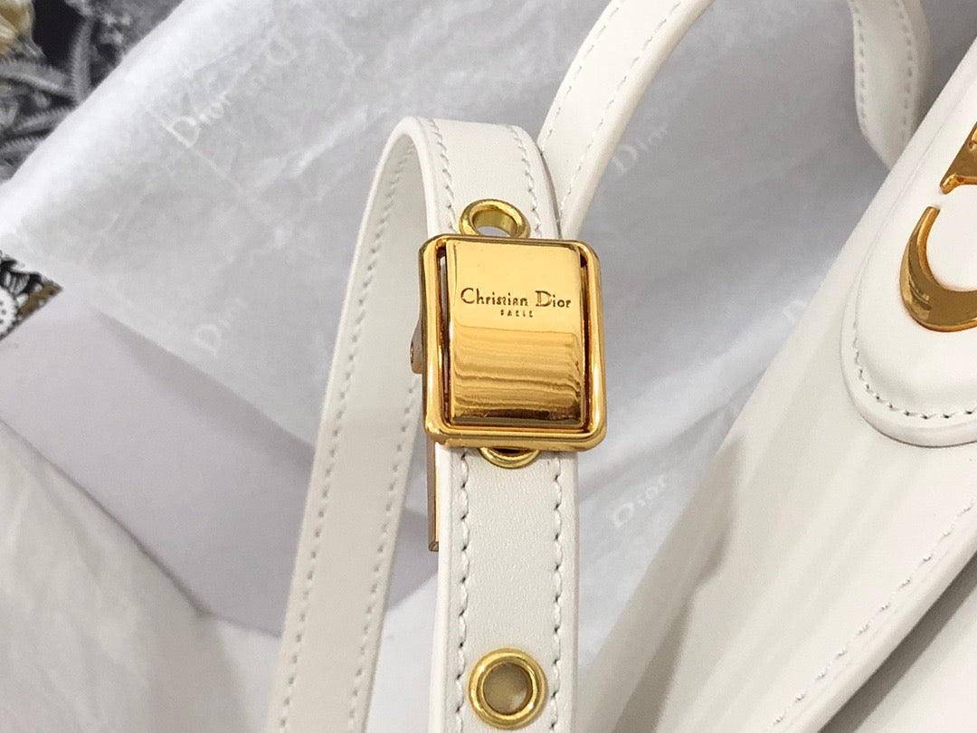 Dior Bobby East-West Bag In White Box Calfskin