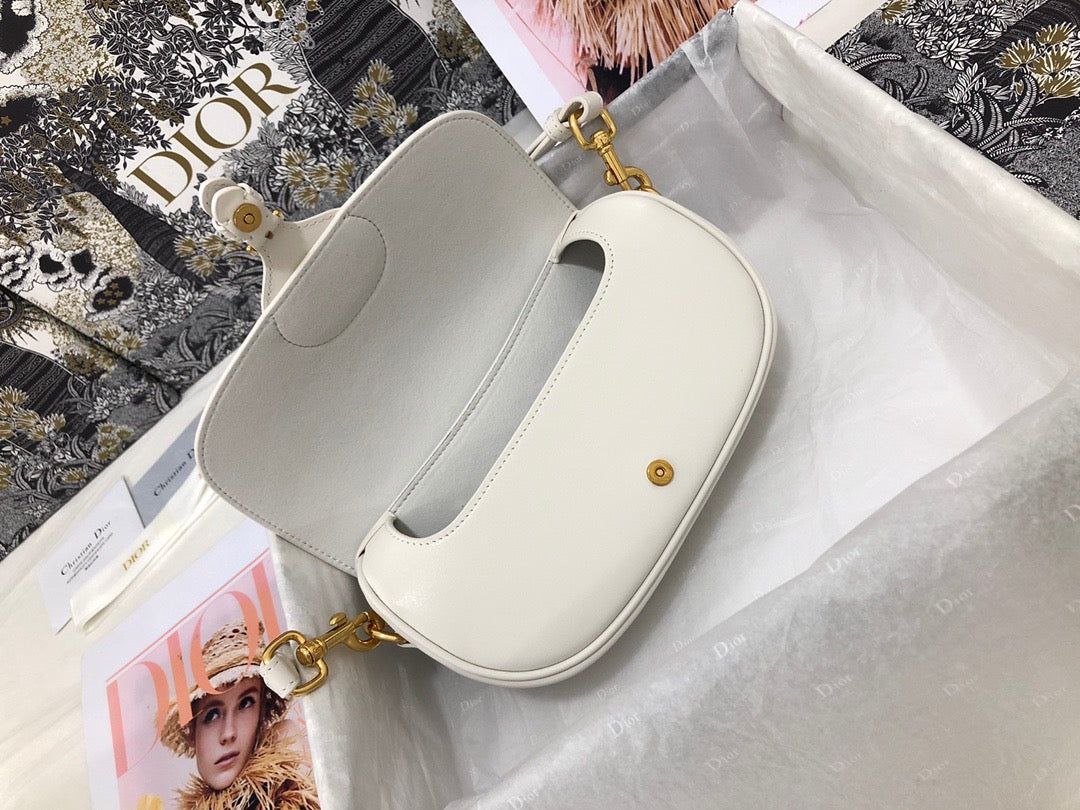 Dior Bobby East-West Bag In White Box Calfskin