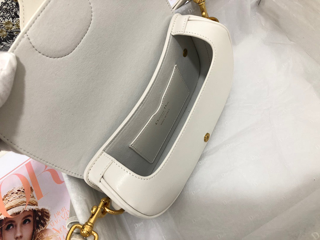 Dior Bobby East-West Bag In White Box Calfskin