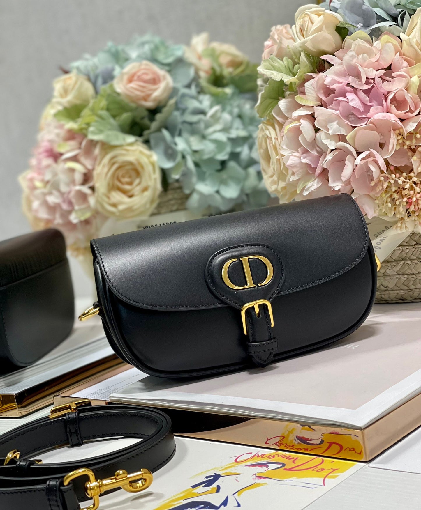 Dior Bobby East-West Bag In Black Box Calfskin