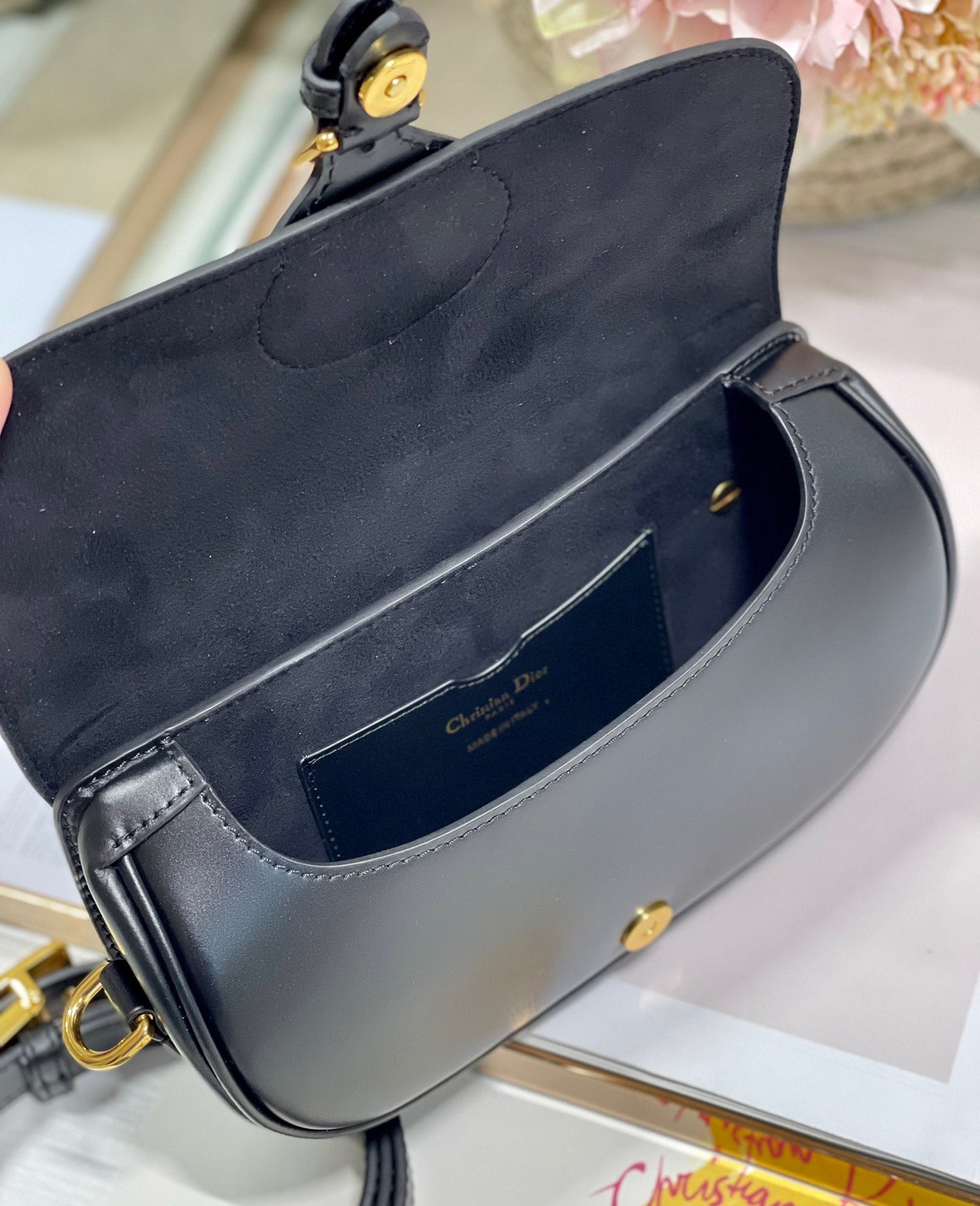 Dior Bobby East-West Bag In Black Box Calfskin