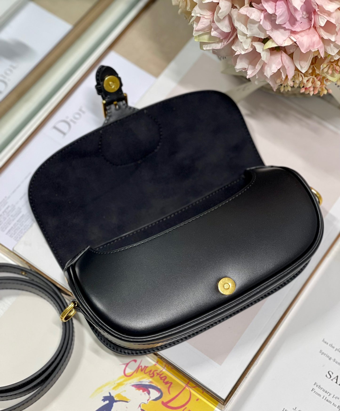 Dior Bobby East-West Bag In Black Box Calfskin