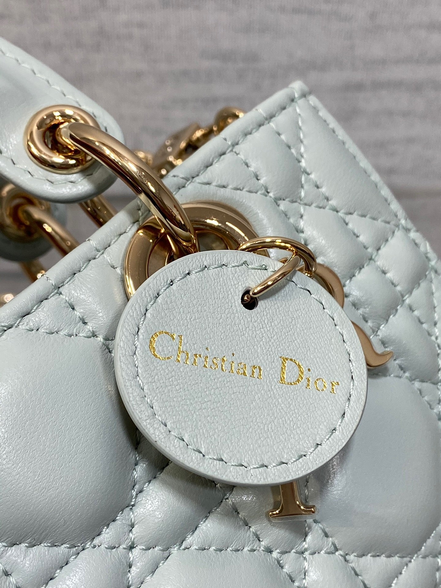 Dior Lady D-Joy Bag In Haze Blue Cannage Lambskin