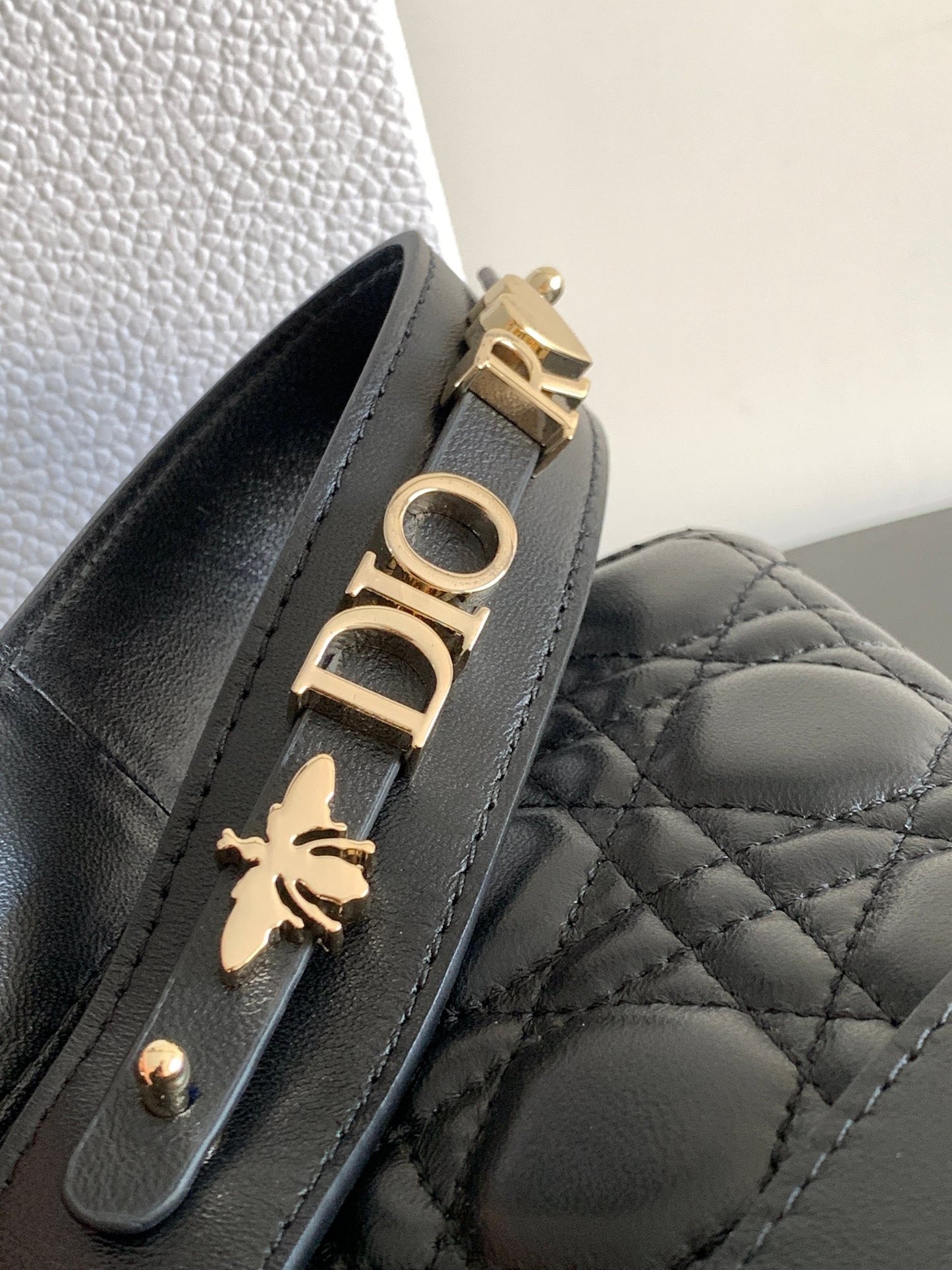 Dior Small Lady Bag In Black Cannage Lambskin