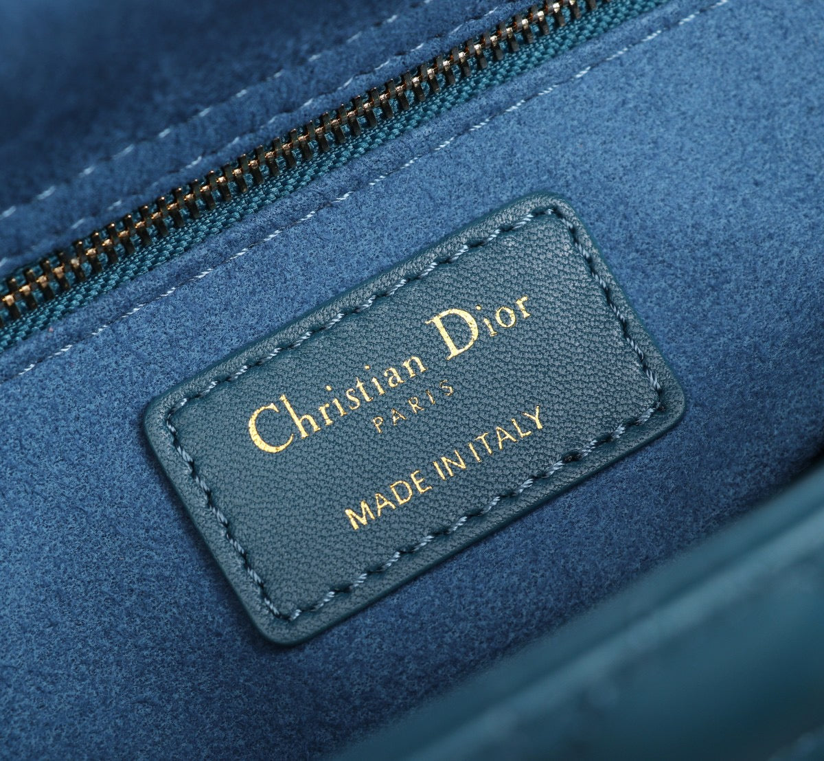 Dior Lady Medium Bag In Dark Blue Cannage Lambskin