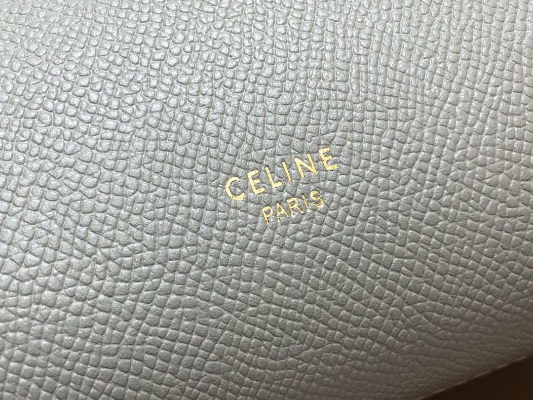 Celine Belt Nano Bag In Light Green Grained Calfskin