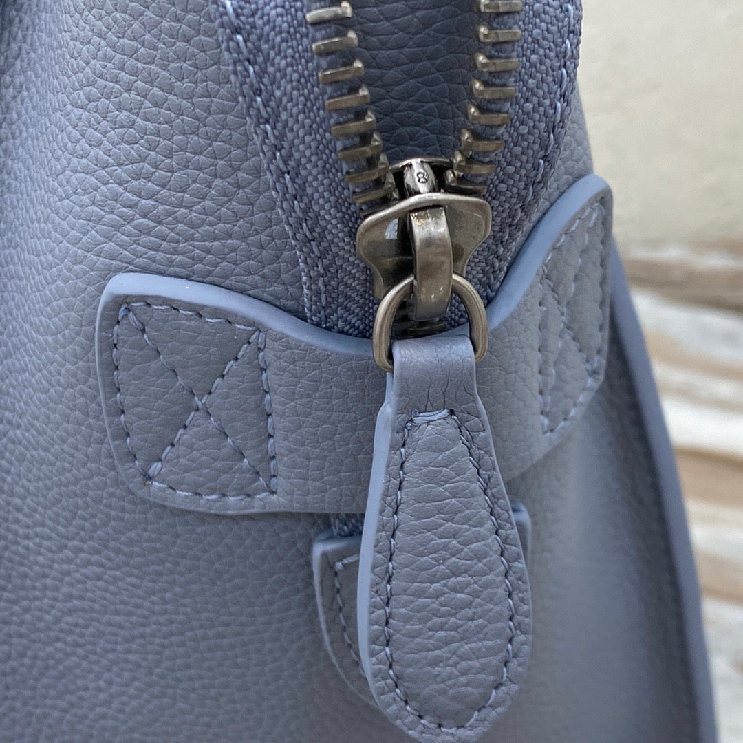 Celine Micro Luggage Tote Bag In Blue Smooth Calfskin