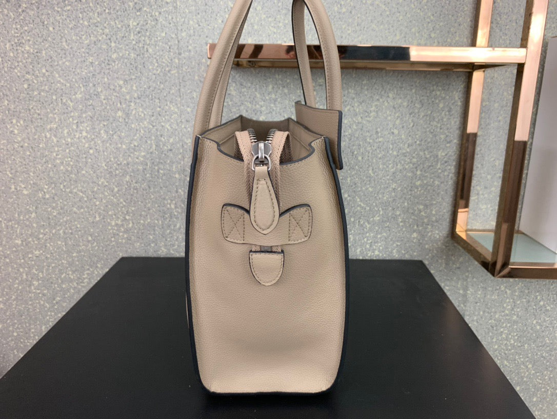 Celine Micro Luggage Tote Bag In Beige Smooth Calfskin