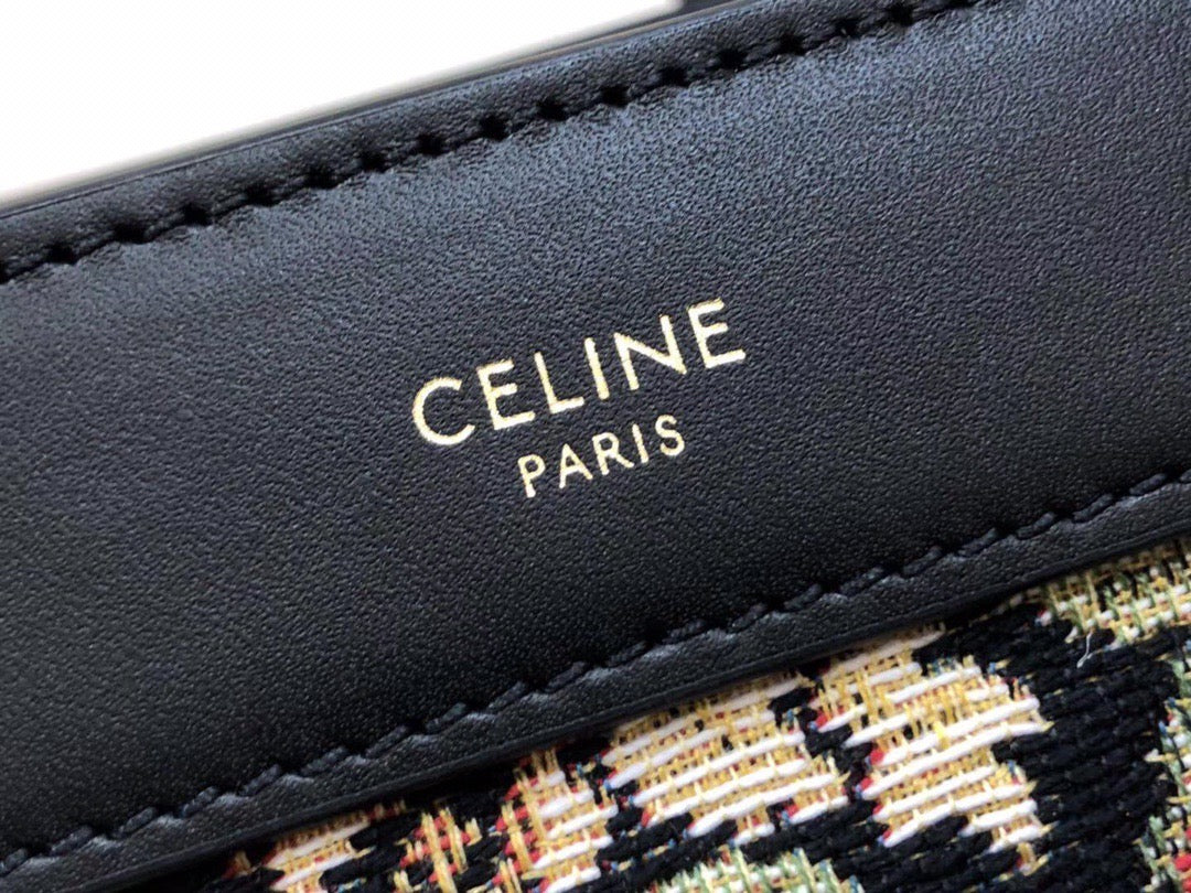 Celine Nano Luggage Tote Bag In Flower And Bird Embroidery