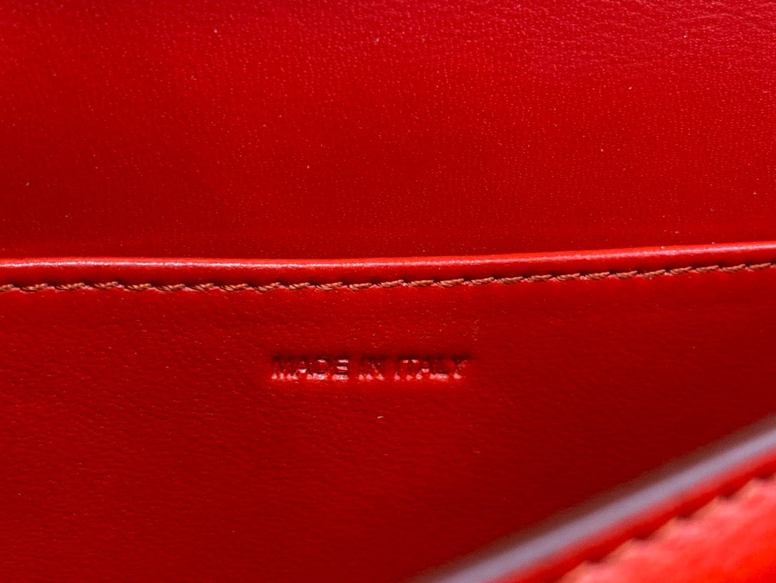 Celine Classic Box Small Bag In Red Box Calfskin