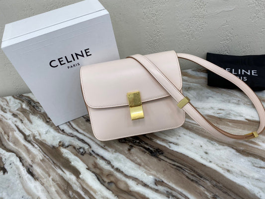 Celine Classic Box Small Bag In Light Pink Box Calfskin