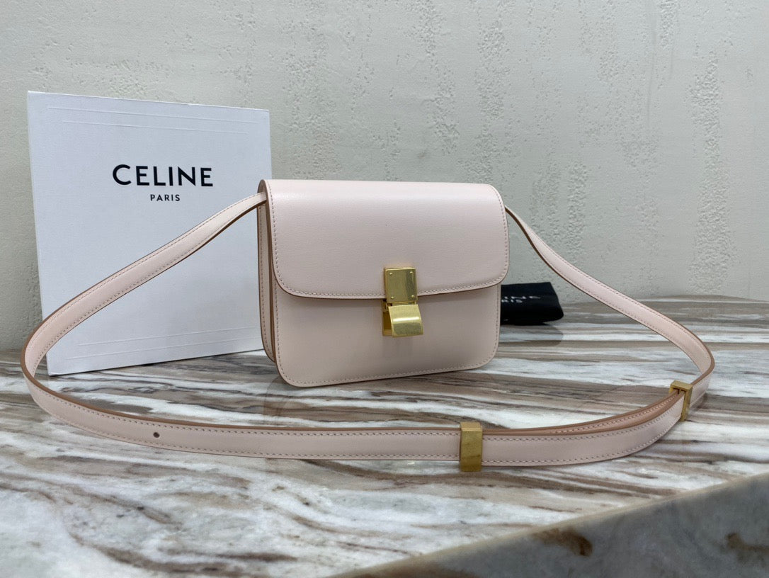 Celine Classic Box Small Bag In Light Pink Box Calfskin