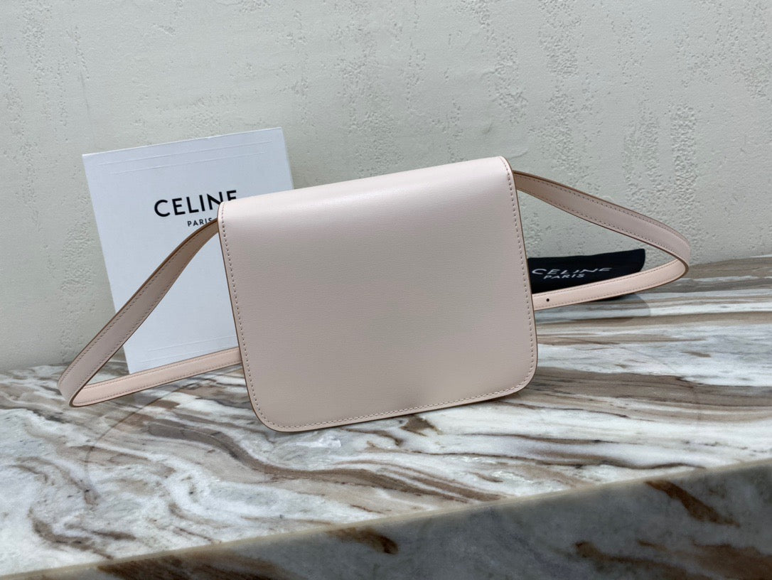 Celine Classic Box Small Bag In Light Pink Box Calfskin