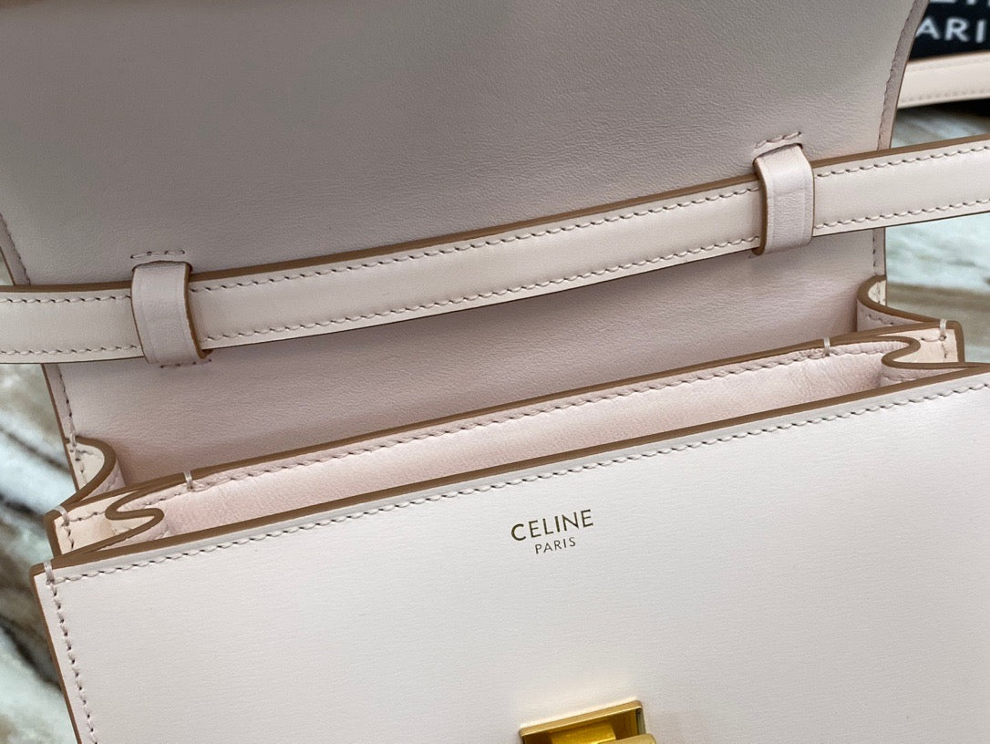 Celine Classic Box Small Bag In Light Pink Box Calfskin