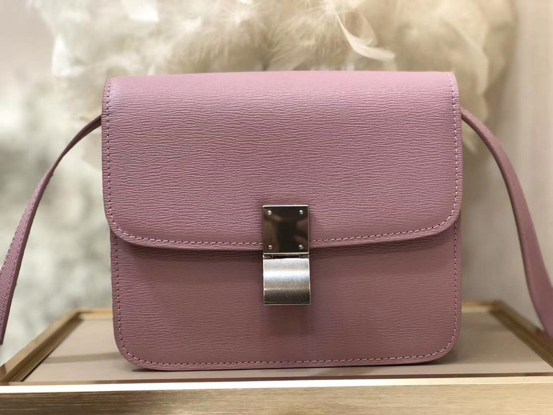 Celine Classic Box Small Bag In Pink Box Calfskin