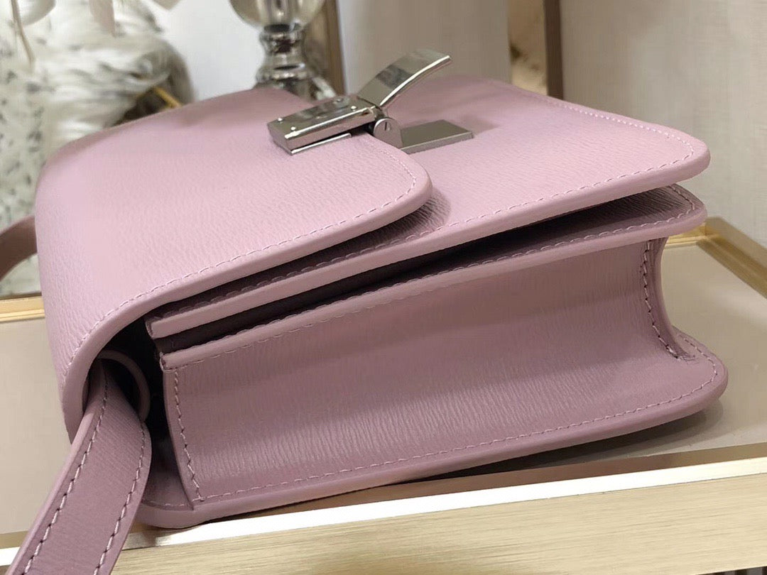 Celine Classic Box Small Bag In Pink Box Calfskin