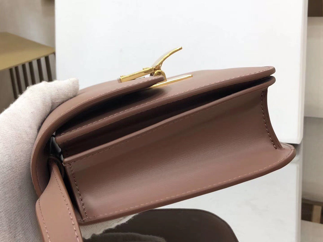 Celine Classic Box Small Bag In Bean Paste Powder Calfskin