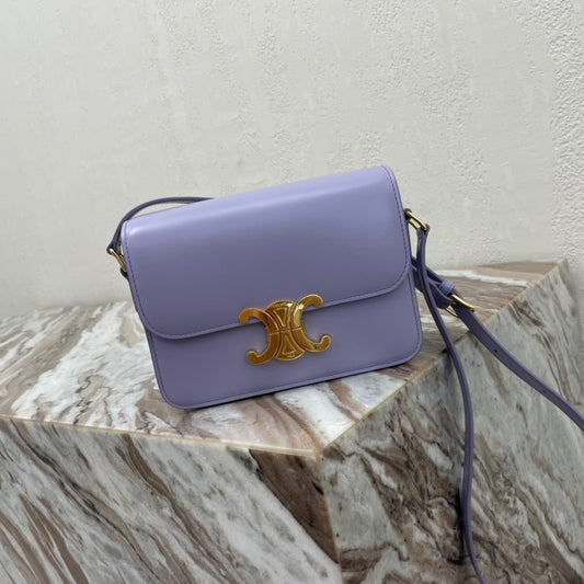 Celine Classic Box Teen Bag In Purple Calfskin