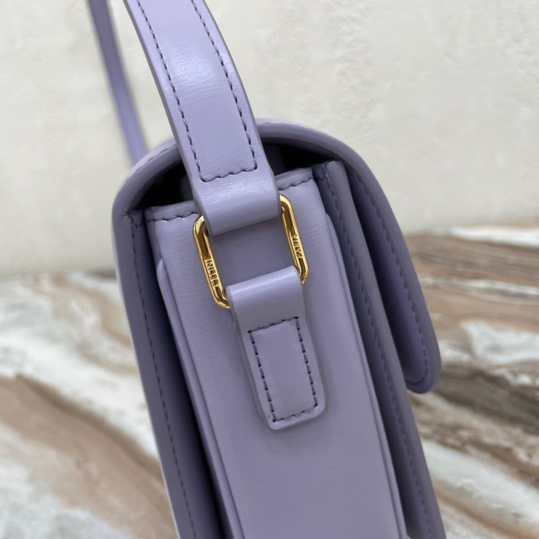 Celine Classic Box Teen Bag In Purple Calfskin