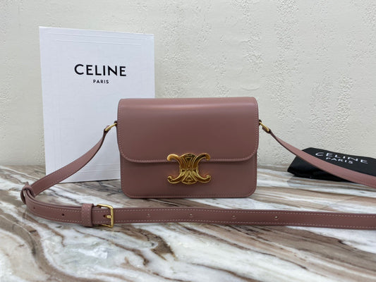 Celine Classic Box Teen Bag In Bean Paste Powder Box Calfskin