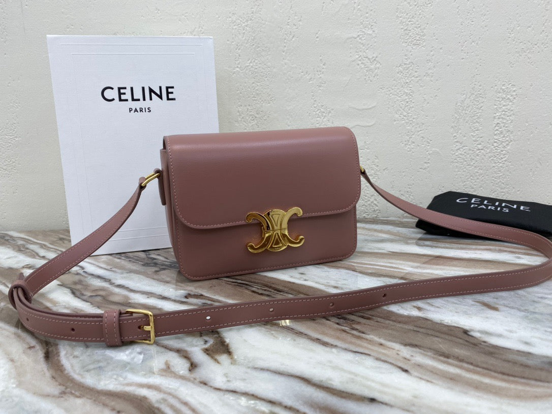 Celine Classic Box Teen Bag In Bean Paste Powder Box Calfskin