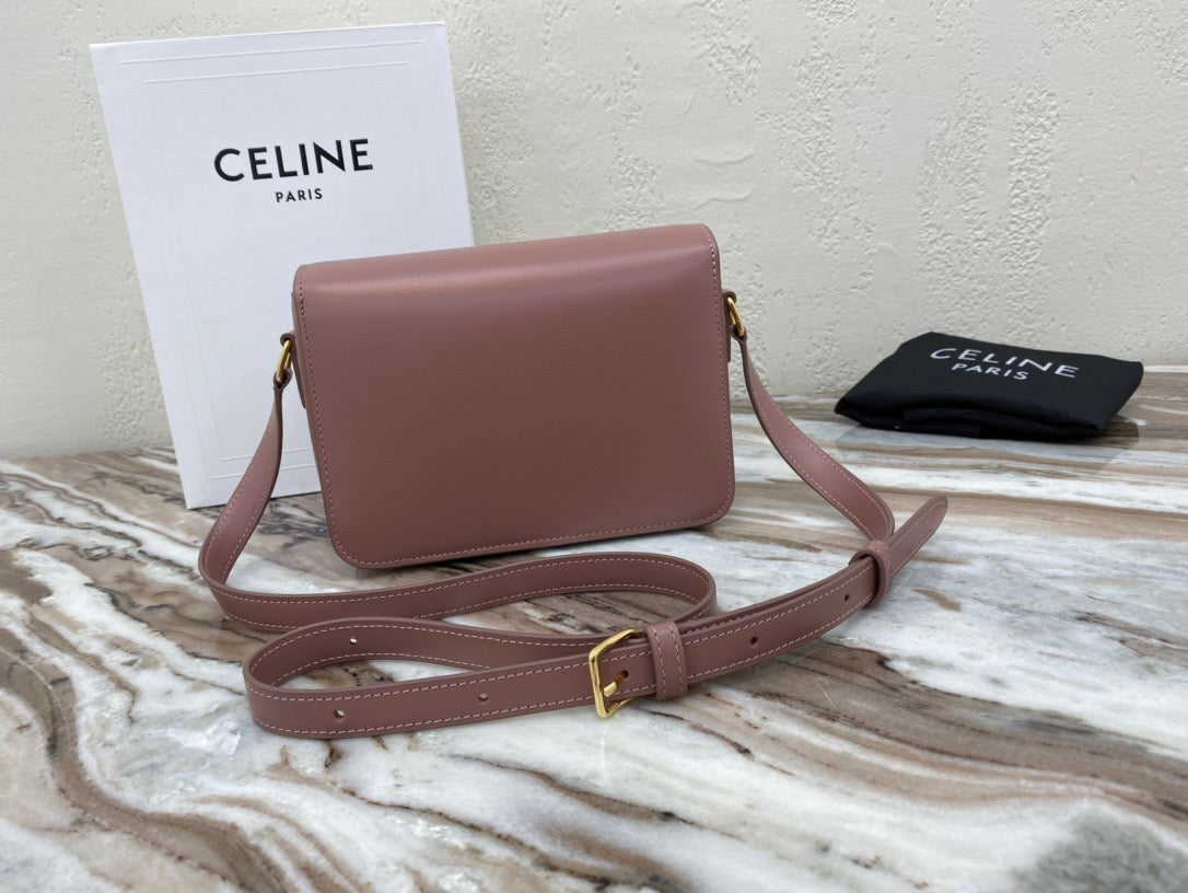 Celine Classic Box Teen Bag In Bean Paste Powder Box Calfskin