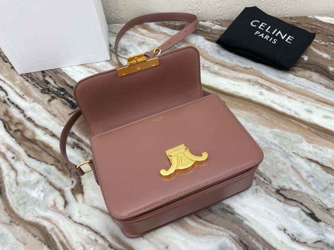 Celine Classic Box Teen Bag In Bean Paste Powder Box Calfskin