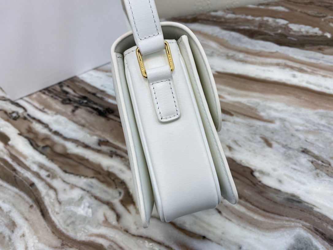 Celine Classic Box Teen Bag In White Box Calfskin