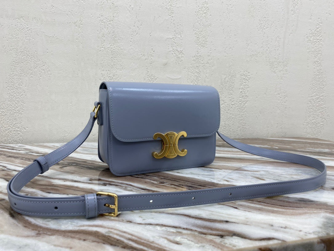 Celine Classic Box Teen Bag In Light Blue Box Calfskin