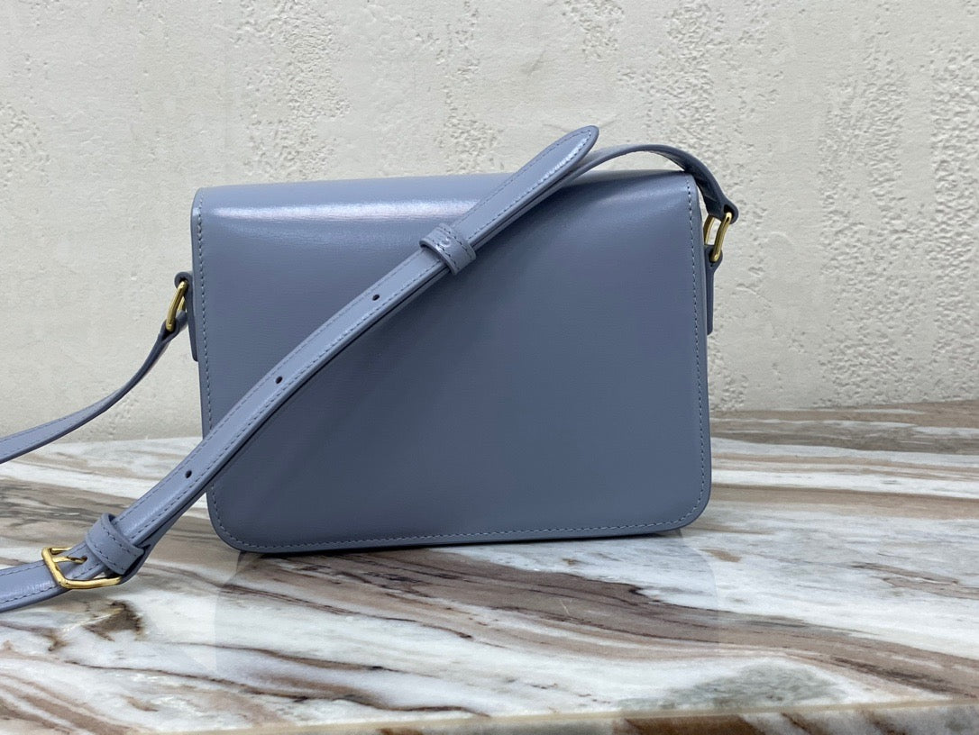 Celine Classic Box Teen Bag In Light Blue Box Calfskin