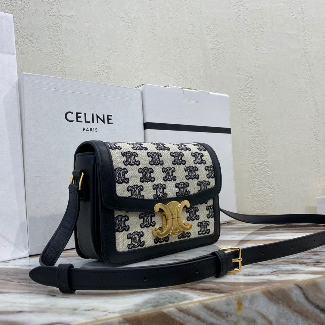 Celine Classic Box Teen Bag In Fabric Patchwork leather Vintage Canvas Box