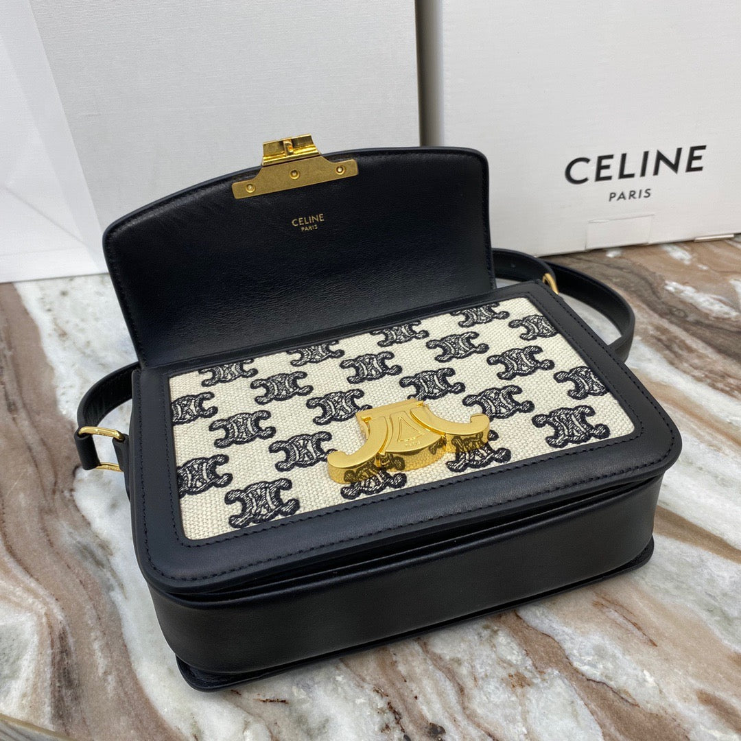 Celine Classic Box Teen Bag In Fabric Patchwork leather Vintage Canvas Box