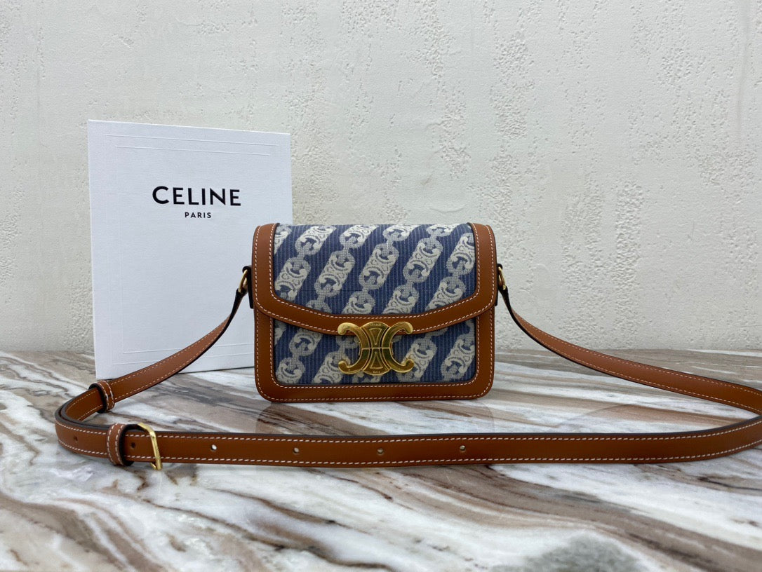 Celine Classic Box Teen Bag In Fabric Patchwork leather Vintage Canvas Box