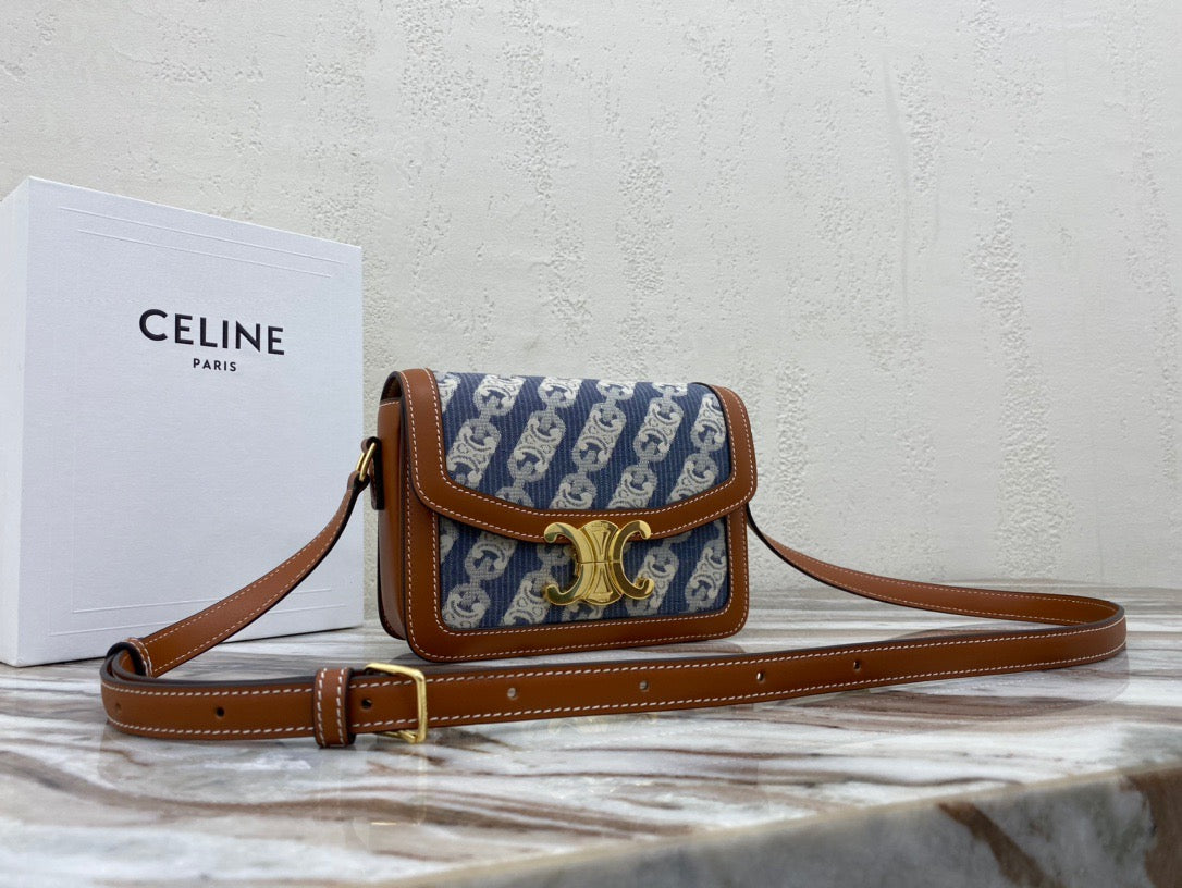 Celine Classic Box Teen Bag In Fabric Patchwork leather Vintage Canvas Box