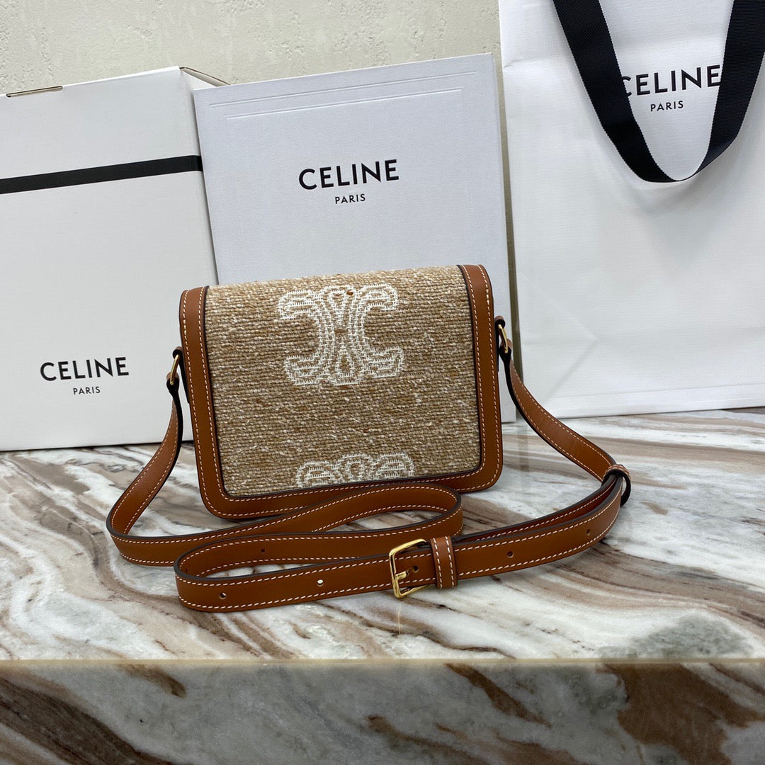 Celine Classic Box Teen Bag In Fabric Patchwork leather Vintage Canvas Box