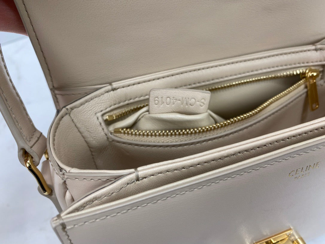 Celine Classic Box Teen Bag In Beige Box Calfskin