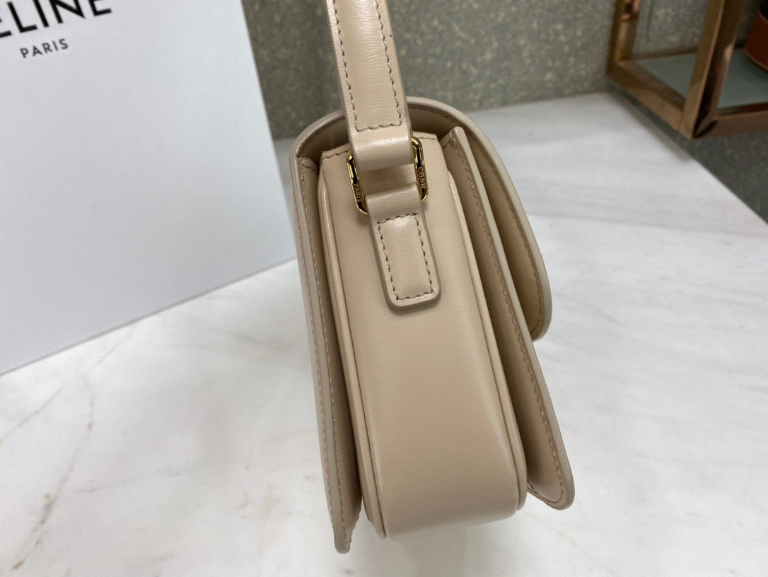 Celine Classic Box Teen Bag In Beige Box Calfskin