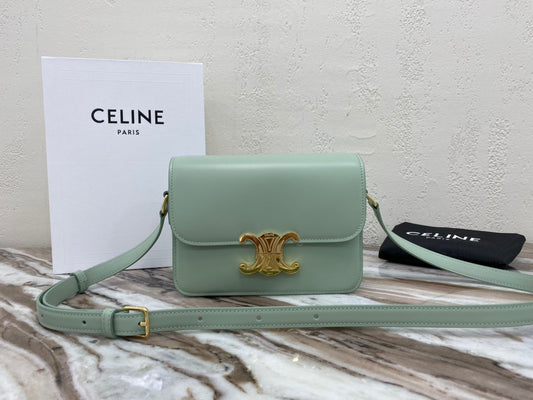 Celine Classic Box Teen Bag In Light Green Box Calfskin