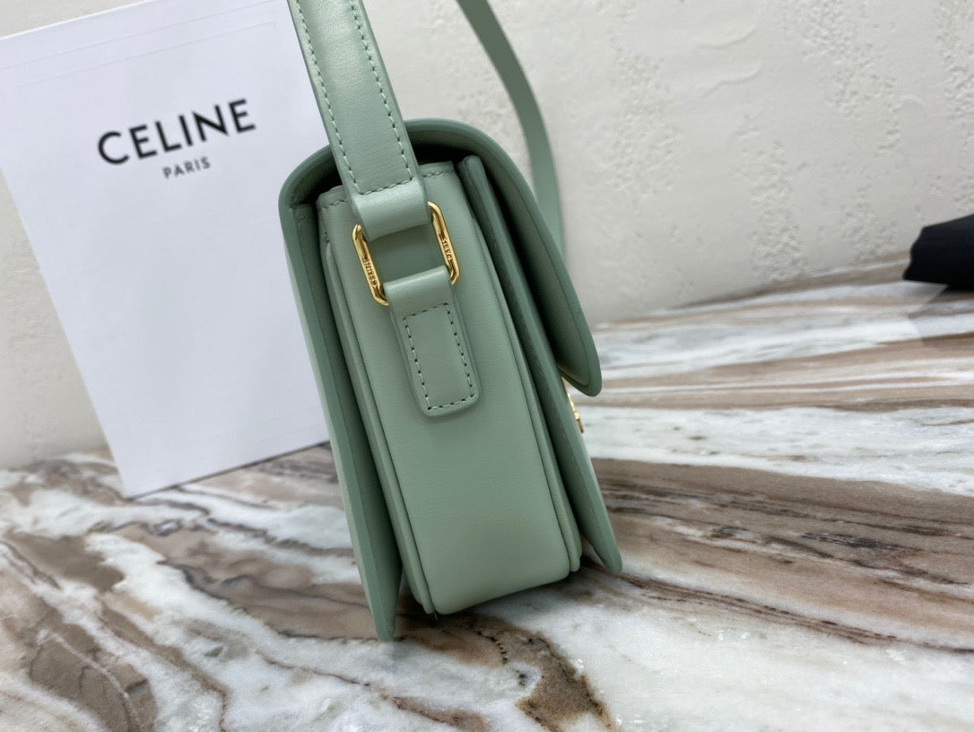 Celine Classic Box Teen Bag In Light Green Box Calfskin