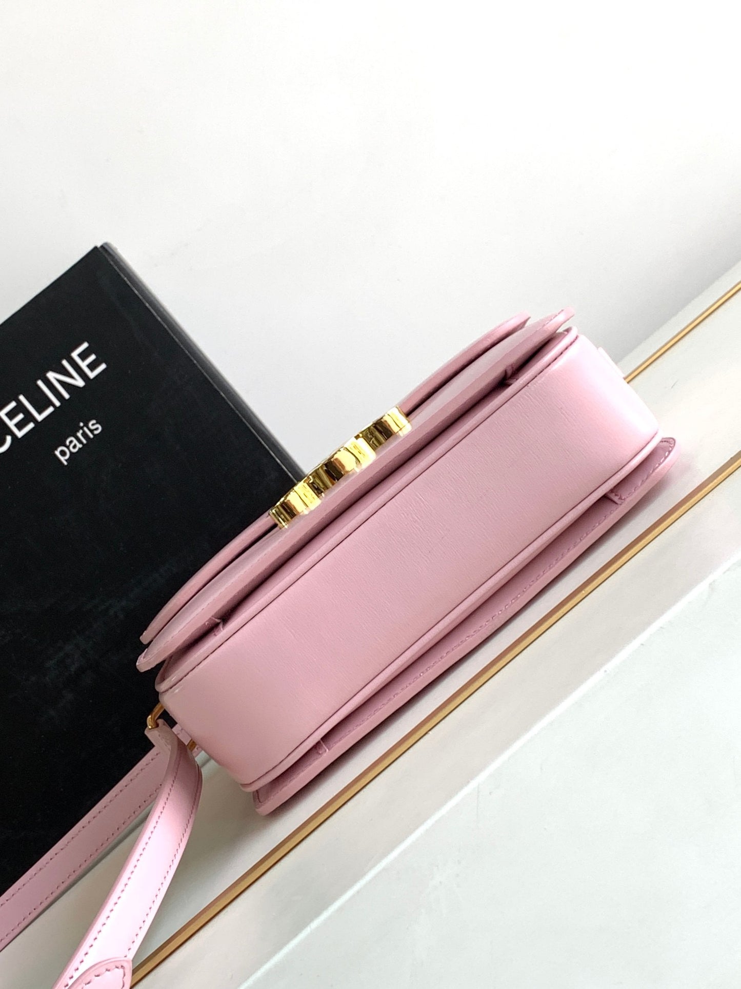 Celine Classic Box Teen Bag In Sakura Powder Box Calfskin