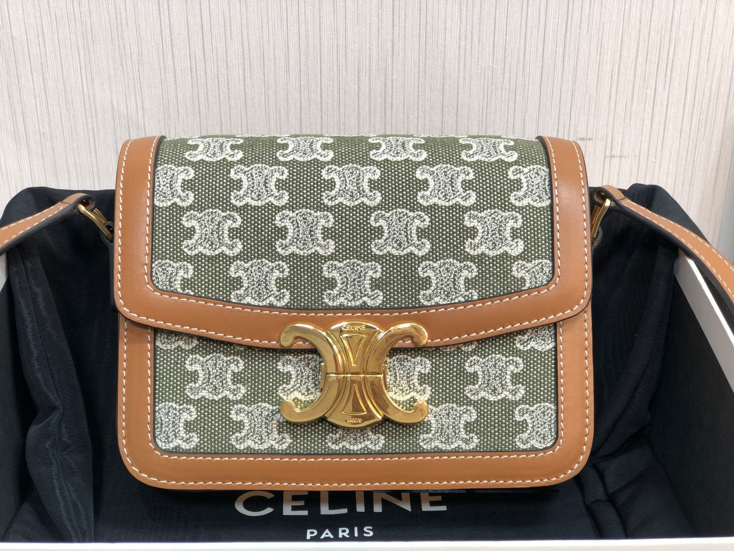 Celine Classic Box Teen Bag In Fabric Patchwork leather Vintage Canvas Box